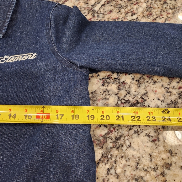 Element Men's Dark Blue Denim Bomber Jacket - Picture 5 of 9